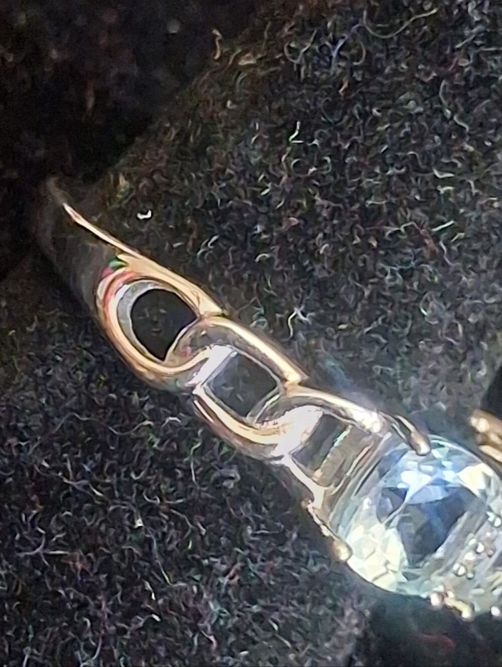 Sterling Silver Aquamarine And Diamond Ring Size 8 - Picture 5 of 13